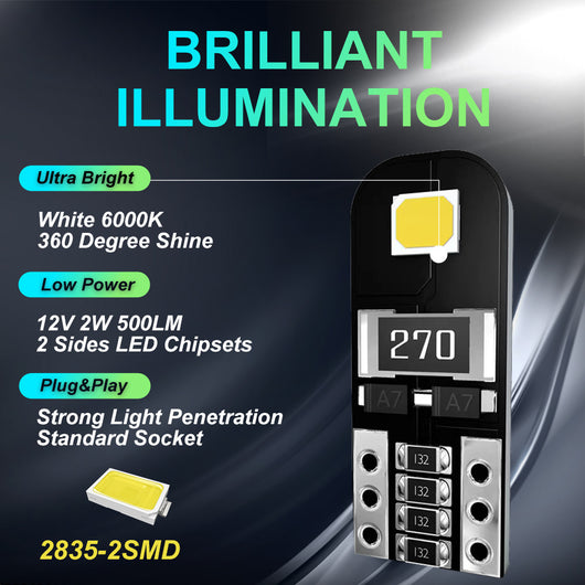 Bombilla LED T10 W5W para Luces de Posición y Ancho - Image 7