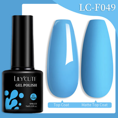 Set de Pegamento para Uñas con Brillo de Color Sólido - Image 84