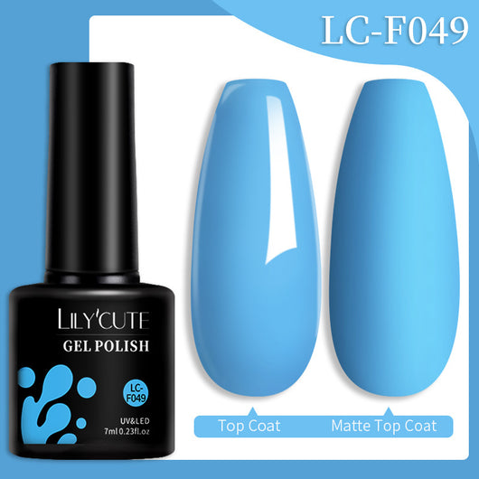 Set de Pegamento para Uñas con Brillo de Color Sólido - Image 84