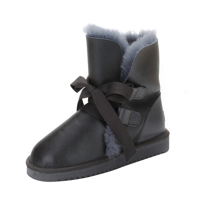 Botas Cortas Cálidas con Moño de Terciopelo - Invierno Nordeste - Image 6