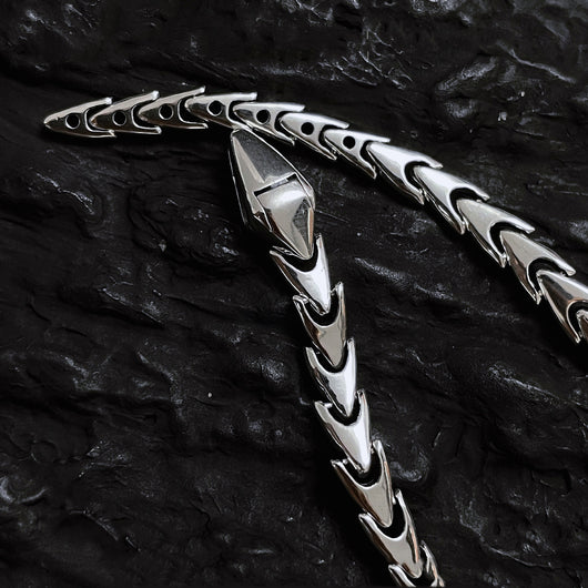 Pulsera de Plata con Diseño de Serpiente - Image 5