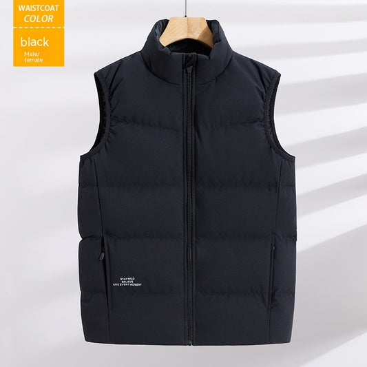 Chaleco Acolchado Talla Grande con Cuello Mao