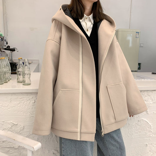 Abrigo de Lana Corto Versátil para Otoño e Invierno - Image 5