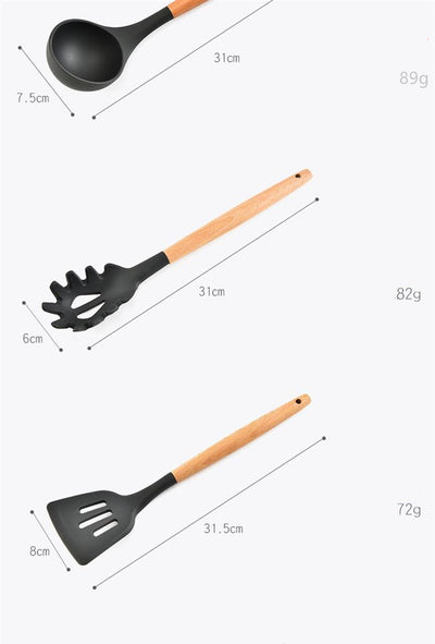 Juego de Utensilios de Cocina en Silicona - Espátula y Cuchara para Cocinar - Image 10