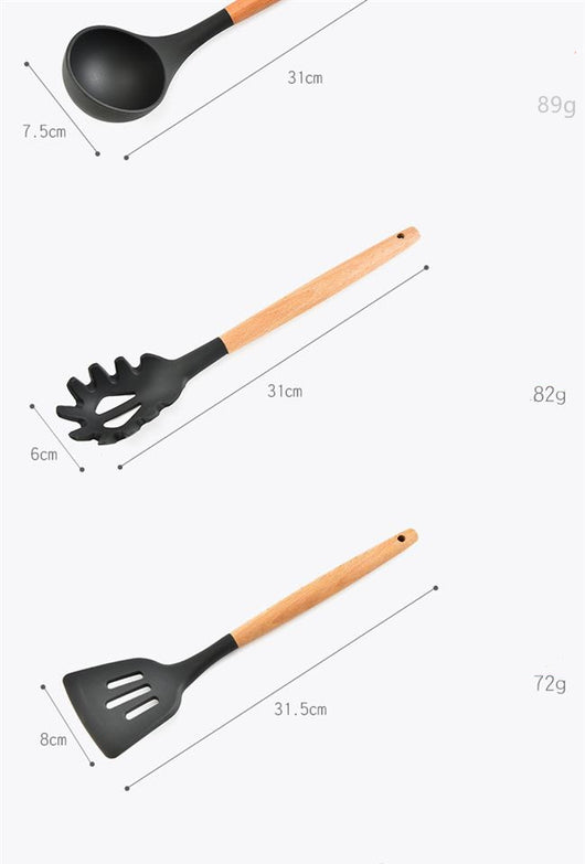 Juego de Utensilios de Cocina en Silicona - Espátula y Cuchara para Cocinar - Image 10