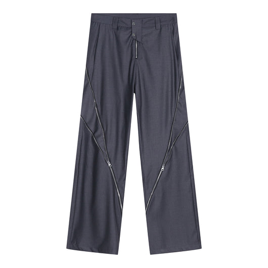 Pantalones Verticales Micro con Cierre Lateral - Versión Coreana para Hombre - Image 13