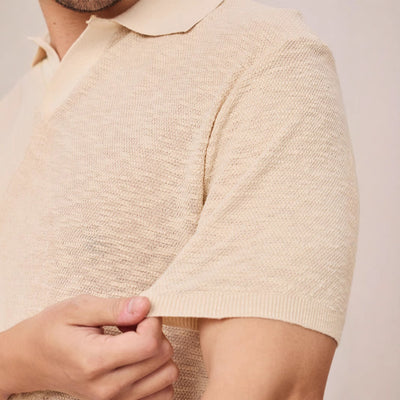 Polo Ejecutivo Slim Fit Tejido Texturizado de Seda de Hielo - Manga Corta para Hombre - Image 14