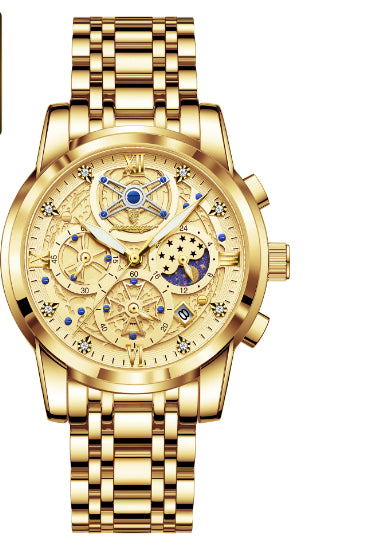 Reloj de Lujo Resistente al Agua con Diseño Calado y Esfera Extragrande - Image 8