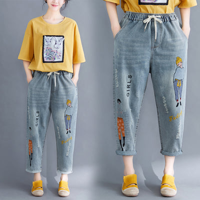 Jeans Casuales para Mujer con Bordado Artesanal - Image 11