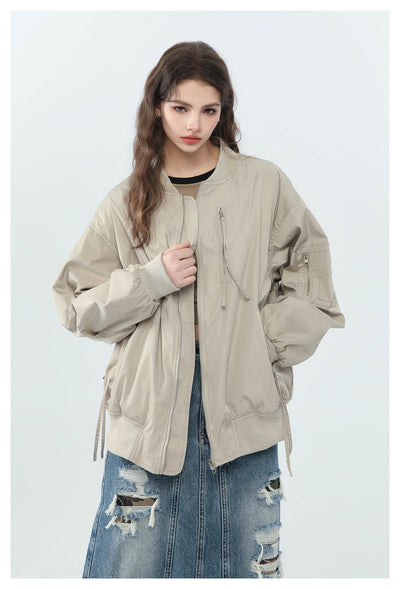 Abrigo Beisbolero Holgado para Mujer - Image 36