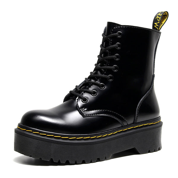 Botas Motociclista con Cordones y Diseño Muffin Bottom