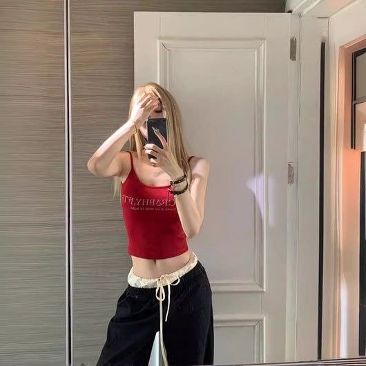 Blusa Sin Mangas Ajustada Estilo Coreano Diseño Exclusivo