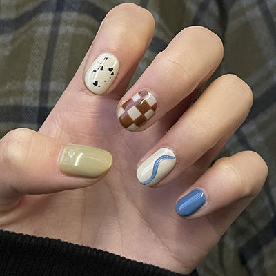 Parches de Uñas Francesas Caladas Removibles - Diseño Hueco Elegante - Image 2