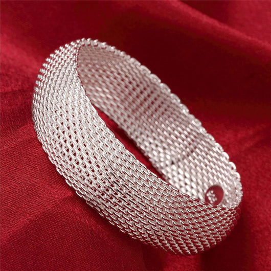 Pulsera de Malla Plateada para Mujer - Image 9