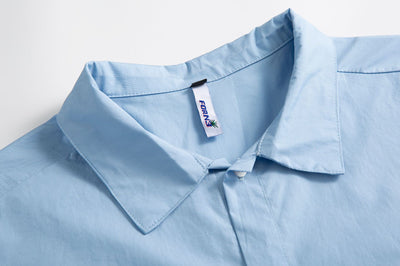 Camisa Suelta Japonesa con Estampado Colorblock y Bordado - Image 8