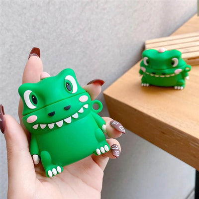 Funda Protectora para Audífonos Bluetooth con Diseño 3D de Dinosaurio en Silicona Suave - Image 6