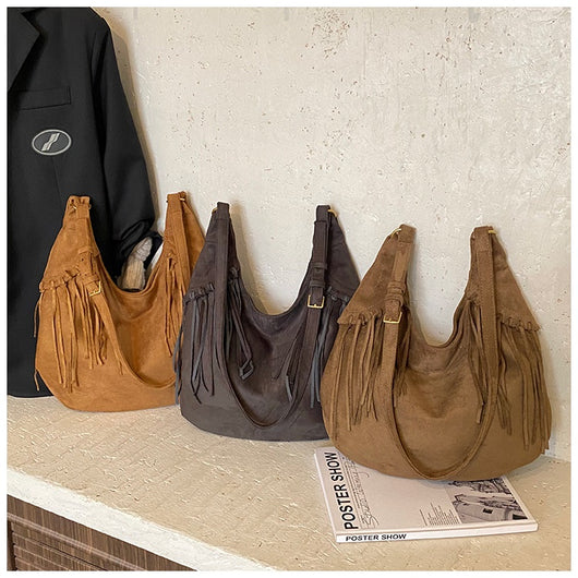 Bolsa Mensajera Retro de Gran Capacidad Tipo Dumpling para Otoño e Invierno - Image 13