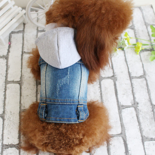 Chaleco Denim para Perros Pequeños - Abrigo de Moda Primavera para Mascotas - Image 2