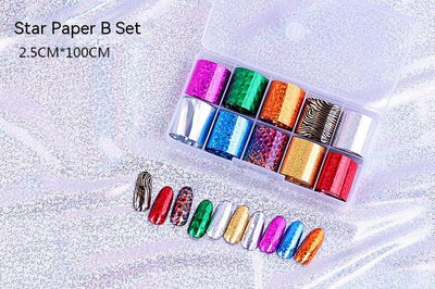 Set de 12 Láminas de Transferencia para Uñas Artísticas - Image 9