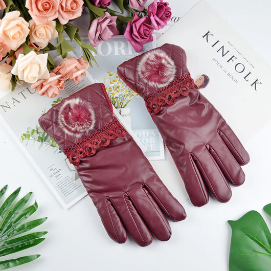 Guantes de Cuero Cálidos con Pantalla Táctil y Protección Antiviento - Image 12