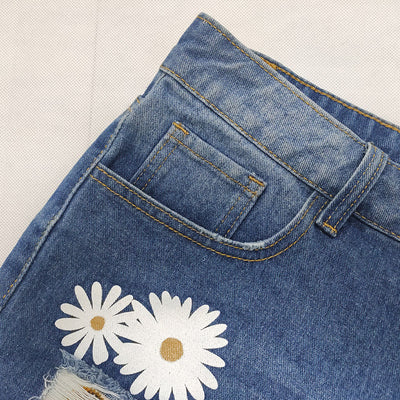 Shorts de Mezclilla Estampados Estilo Hipster para Mujer - Image 5