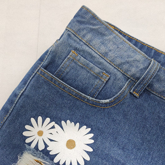 Shorts de Mezclilla Estampados Estilo Hipster para Mujer - Image 5