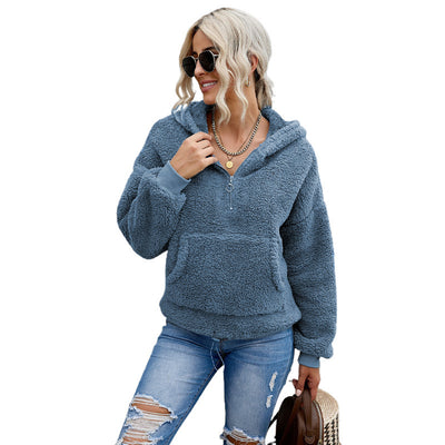 Chaqueta de Mujer Otoño Invierno Colores Sólidos con Cierre - Image 9