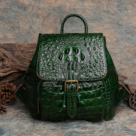 Mochila de Cuero Grabado Estilo Retro - Image 11