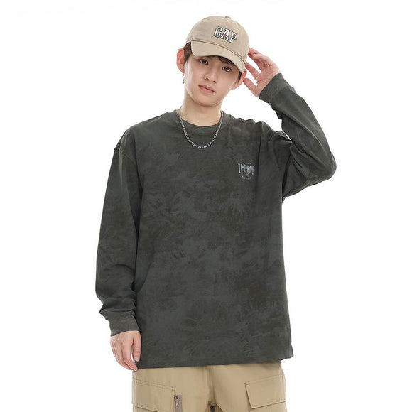 Playera Oversized Manga Larga Tie-Dye Retro Estilo Vintage