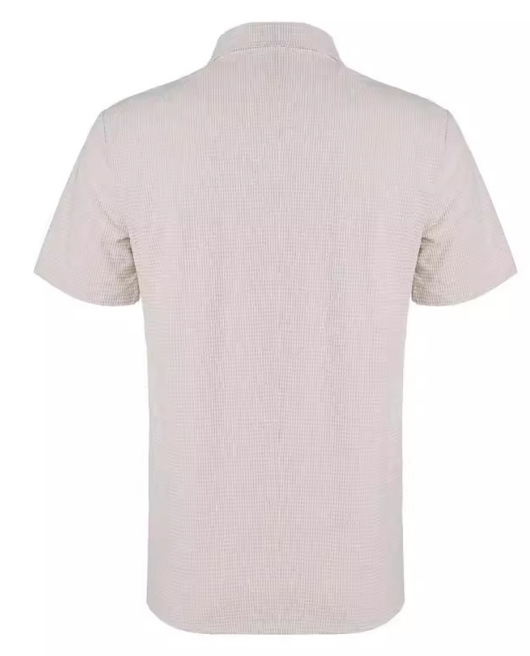 Camisa Casual Suelta a Cuadros de Manga Corta para Hombre - Image 3