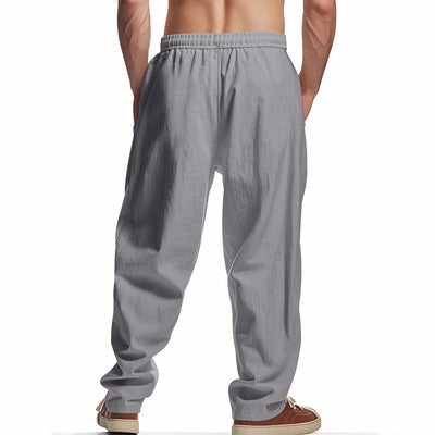 Pantalones de Lino Holgados Transpirables para Hombre - Image 24
