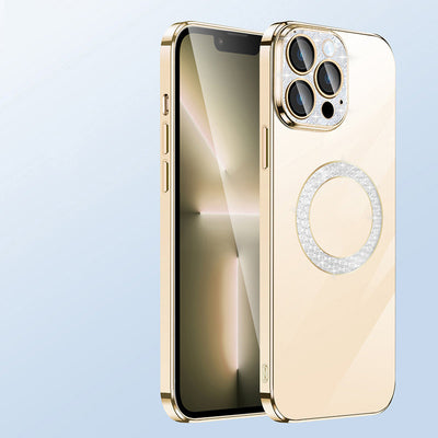 Funda Telefónica con Diamantes Electrochapados y Protector de Lente - Image 33