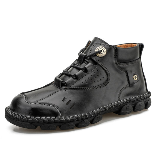Botas Altas de Cuero Estilo Británico con Suela Antideslizante - Image 12