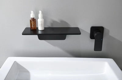 Lavamanos Negro Montado en Pared con Grifo Moderno - Image 8