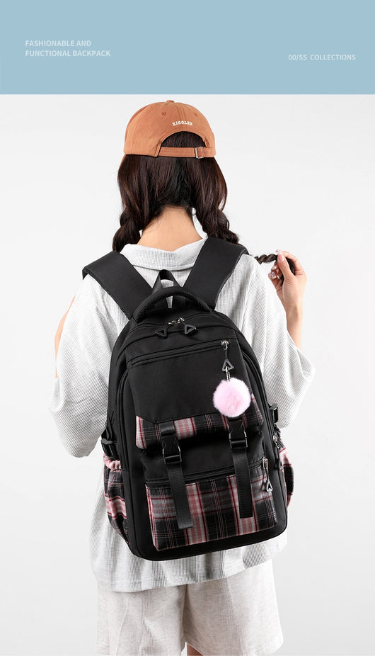 Mochila para Computadora Multicapa de Diseño Minimalista para Mujer - Image 22