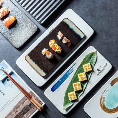 Bandeja Rectangular de Cerámica para Sushi Japonesa - Image 33