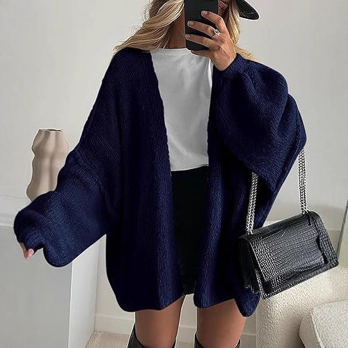 Abrigo Suéter Tejido Casual para Mujer