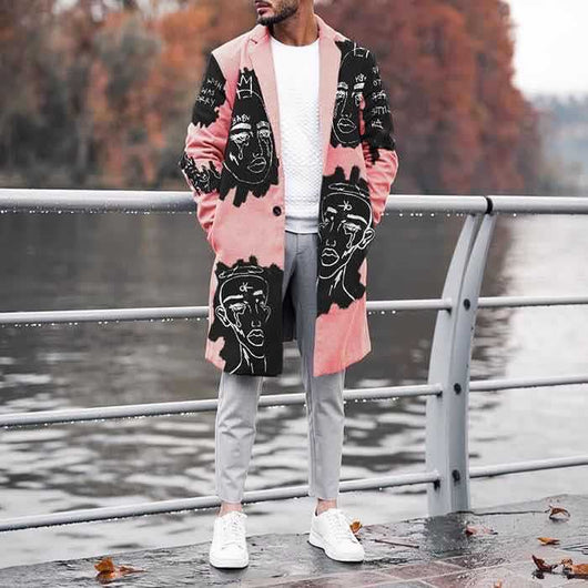 Chaqueta de Lana Tejida con Estampado y Mangas Largas - Image 3