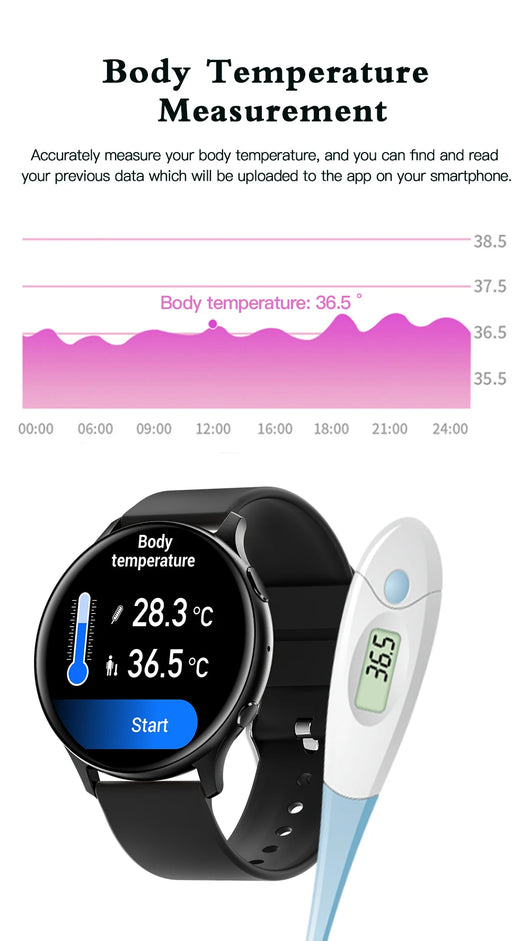 Reloj Inteligente con Monitor Cardíaco, Temperatura Corporal y Asistente de Voz - Image 24