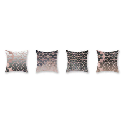 Funda de Almohada Geométrica de Felpa para Sofá Sala de Estar - Image 9