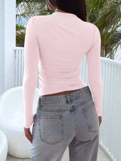 Blusa Manga Larga Entallada para Mujer - Diseño Minimalista - Image 9