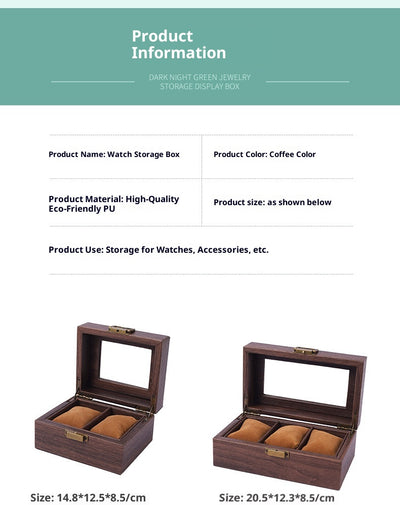 Caja Organizadora de Relojes Retro con Acabado Cuero PU y Diseño Madera - Image 17