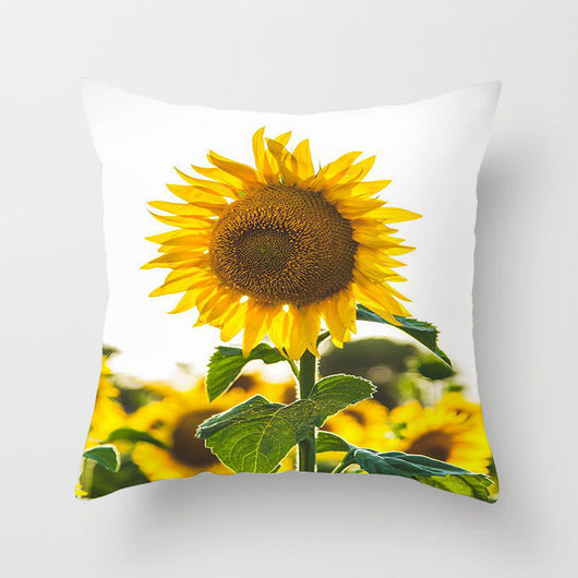 Funda de Cojín Floral Piel de Durazno con Diseño Botánico