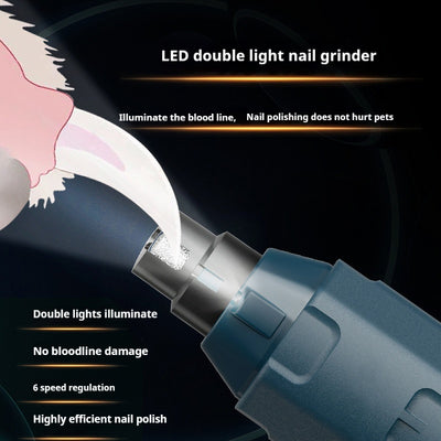 Cortauñas para Mascotas con Control de 6 Velocidades y Luz LED Automática - Image 3