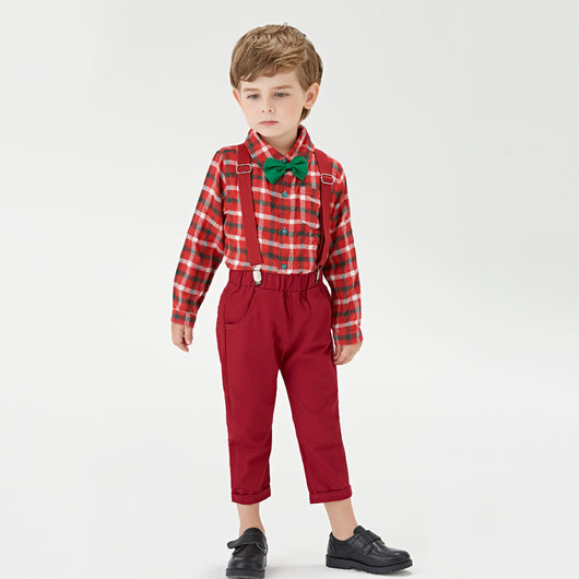 Babero Infantil Cuadrille Bicolor con Cierre Ajustable