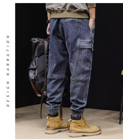 Jeans Retro Holgados con Cintura Elástica para Hombre - Image 12