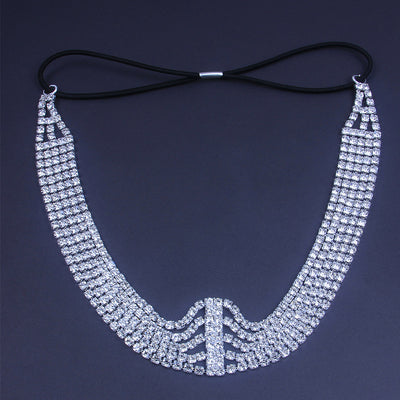 Diadema Elástica con Diamantes de Imitación - Cinco Filas de Brillantes - Image 14
