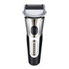 Black and silver men's electric shaver with a three-bit floating head and LED battery display. - Image 5