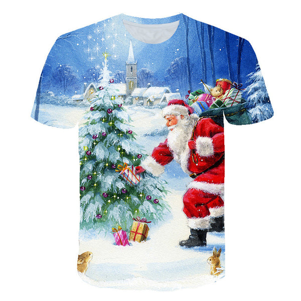 Playera Infantil con Estampado 3D de Papá Noel