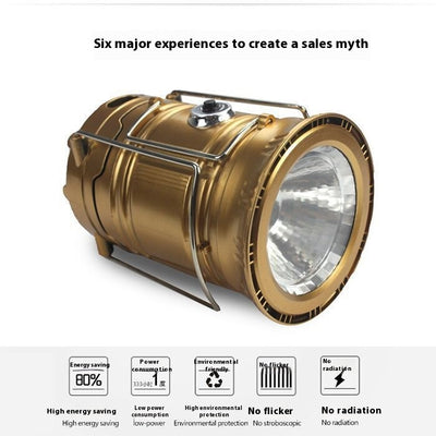 Lámpara Solar Portátil Multifunción para Camping, Emergencias y Puestos Comerciales - Image 12